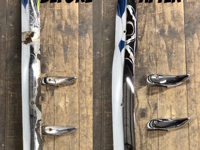 Strip, Polish & Chrome Plated Bumper (before and after)